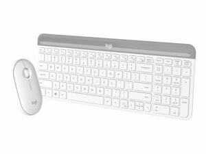 Pack Logitech Slim Wireless Combo MK470 – Blanc