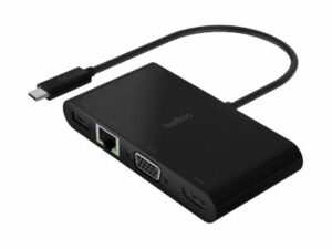 Belkin Adaptateur Hub USB-C, HDMI, VGA, RJ45, 100w PD