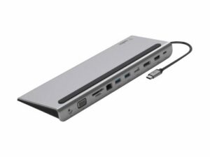 Station d’accueil USB-C Docking 2 écrans HDMI, DP, VGA, 100w PD, RJ45